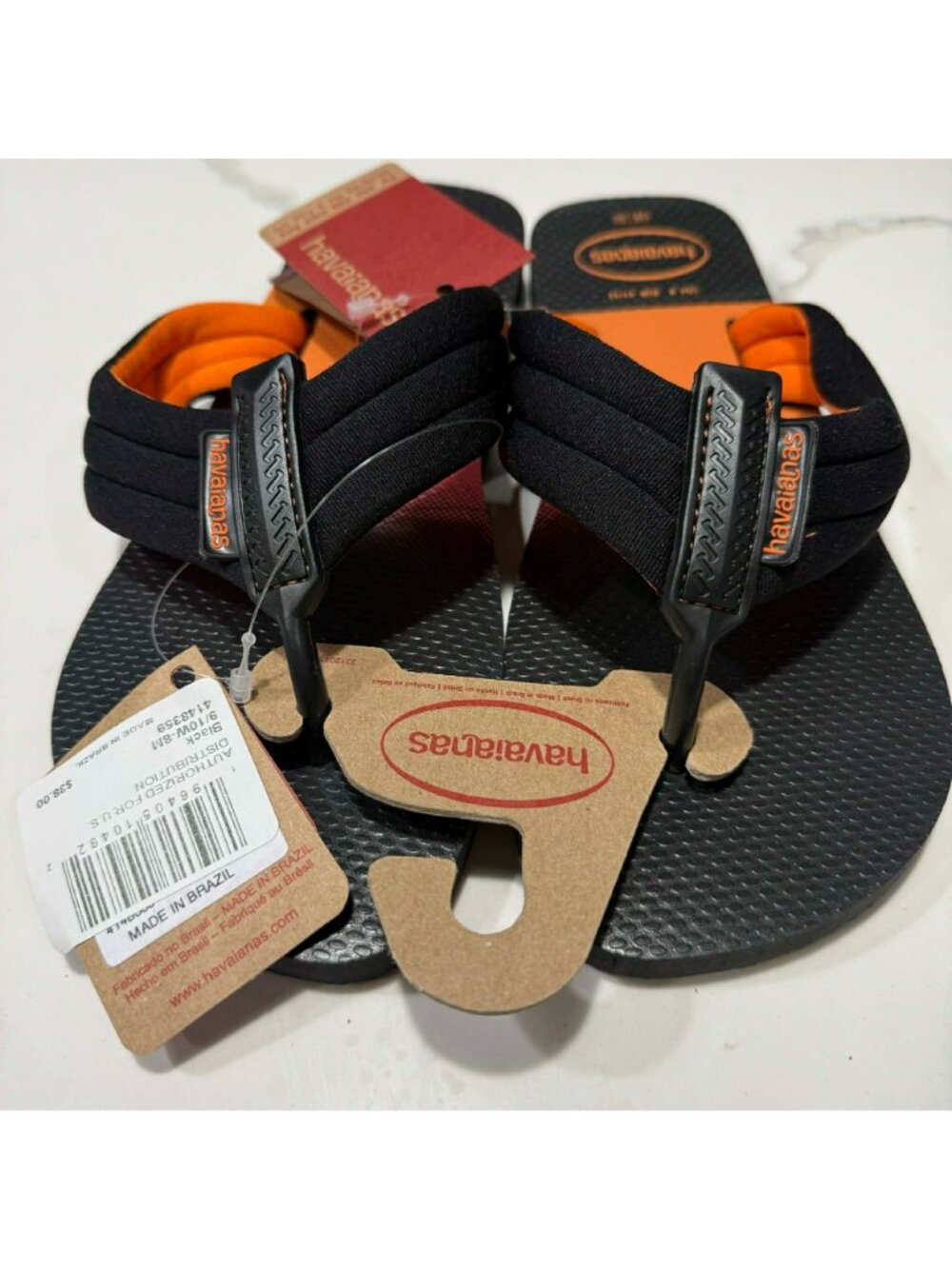 Havaianas Unisex Urban Print Flip Flop Sandals Black US 10 - Picture 2 of 5